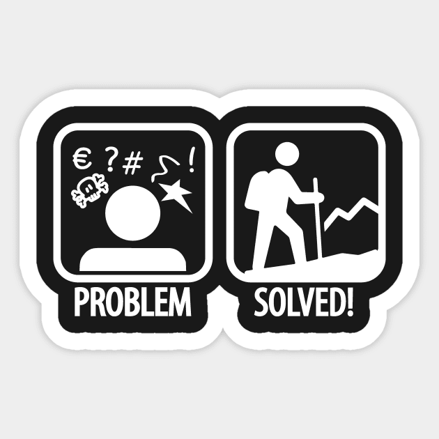 Camper: Problem, Solved Hiking Sticker by nektarinchen